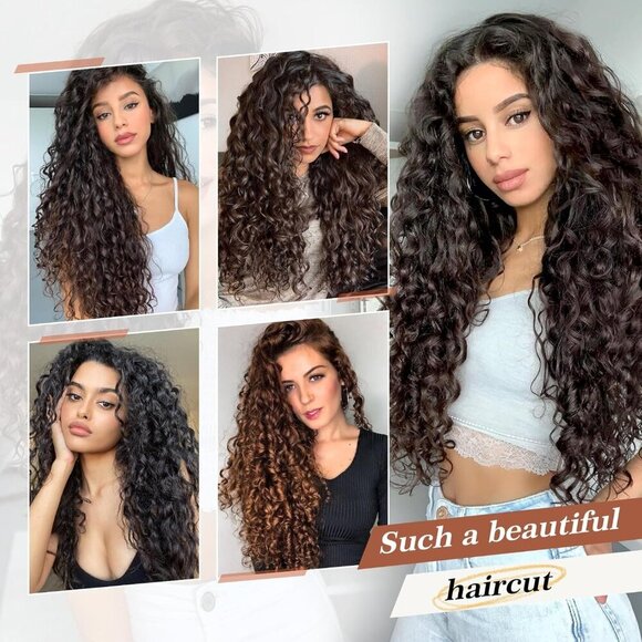 Clip In Hair Extensions 100% Silk Human Hair 20 Inch Curly Natural Women main image 6